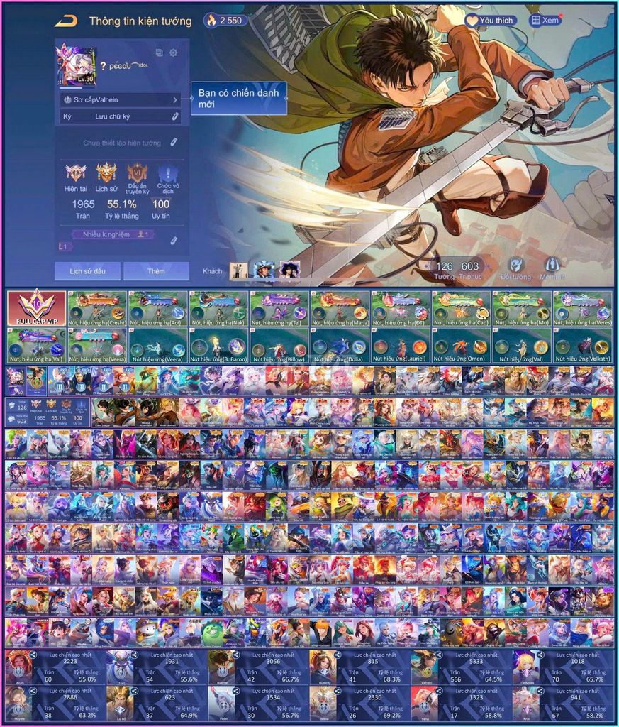 Tài khoản game Liên Quân Mobile. Mua bán Thiết bị chơi game tại Thành phố Thuận An Bình Dương được đăng bởi nthienphuc hình 1