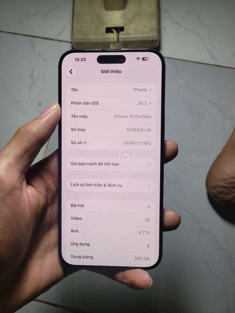 Apple iPhone 15 Pro Max 256GB. Mua bán Điện thoại tại Quận 12 Tp Hồ Chí Minh được đăng bởi Minh thuận hình 1