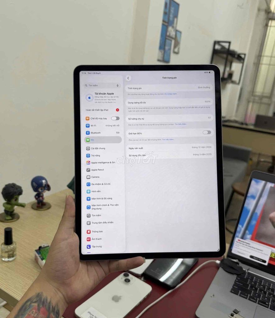 Apple iPad Air M3 13 inch Wifi Xám. Mua bán Máy tính bảng tại Quận Đống Đa Hà Nội được đăng bởi KT Hà Nội Mobile hình 1