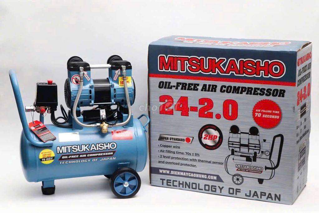 Máy nén khí mitsukaiso 24 lít 2hp dây dồng