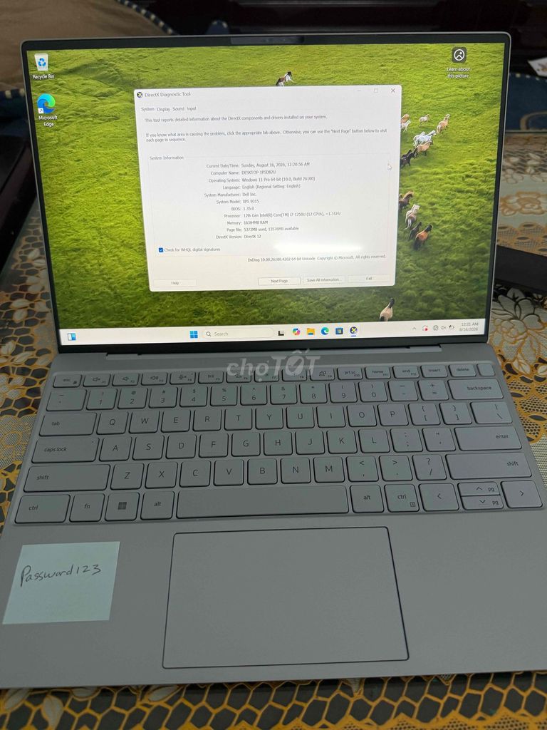Dell XPS 9315 i7 16GB/512GB SSD Xanh. Mua bán Laptop tại Quận Sơn Trà Đà Nẵng được đăng bởi Le Nam hình 1