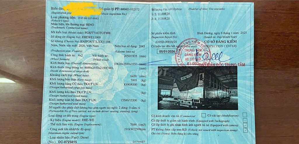 Bán hino fg 2020 tải 8t3 thùng nhôm 8m6. Mua bán Xe tải, xe ben tại Huyện Bắc Tân Uyên Bình Dương được đăng bởi hồng thanh hình 6