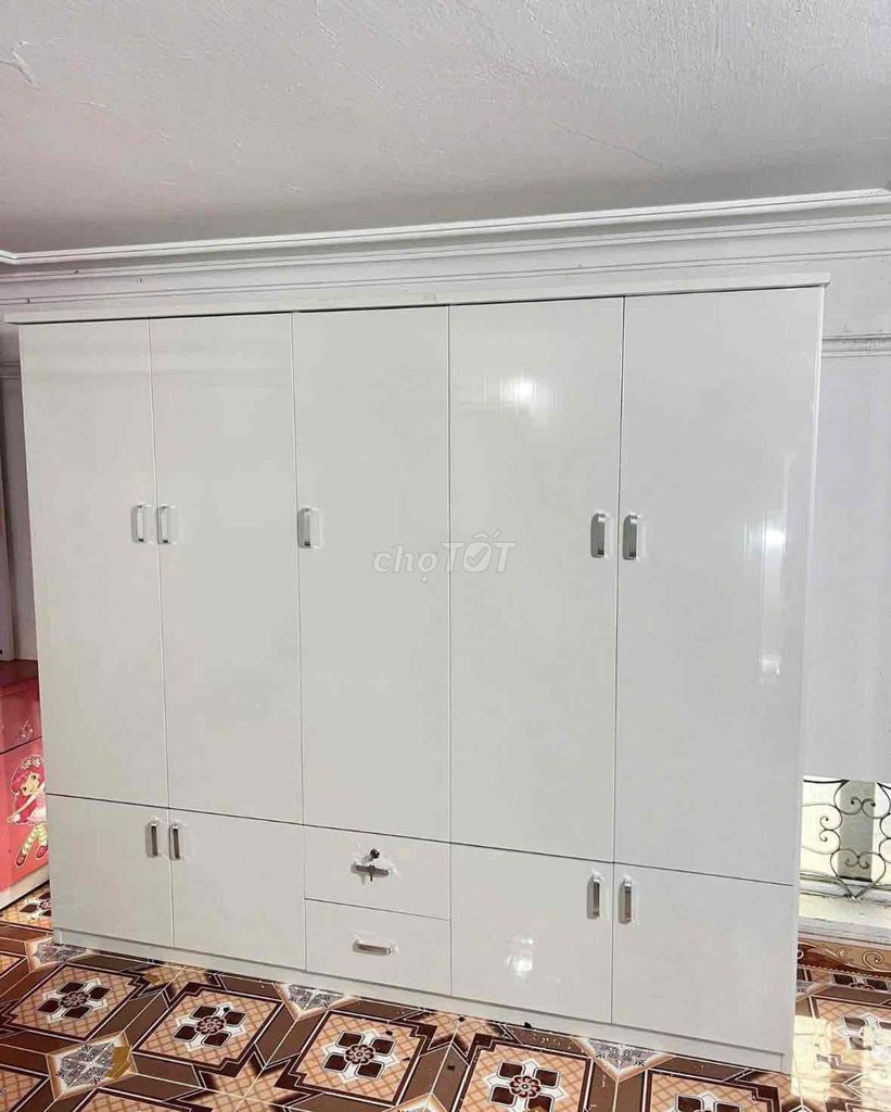 Tủ quần áo Nhựa Đài Loan 4 cánh Trắng 2m05. Mua bán Tủ, kệ gia đình tại Quận 12 Tp Hồ Chí Minh được đăng bởi Hong Le hình 1