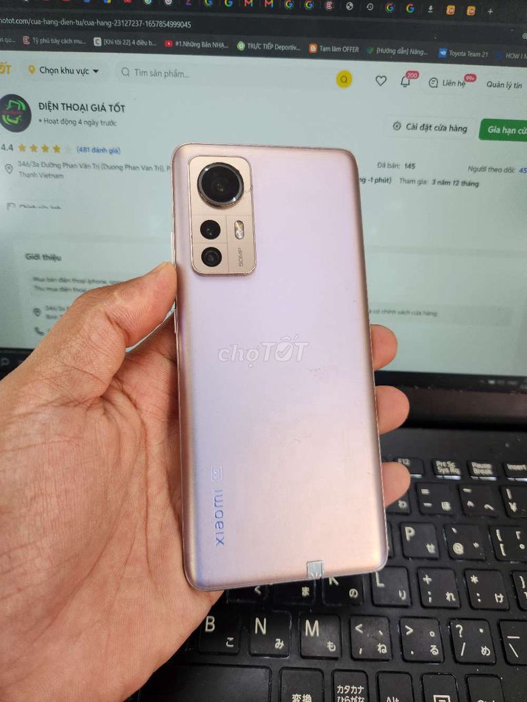 XIAOMI 12 12GB.256GB SNAP 8 GEN 1 ZIN FULL CN. Mua bán Điện thoại tại Quận Bình Thạnh Tp Hồ Chí Minh được đăng bởi Dân Mobile hình 1