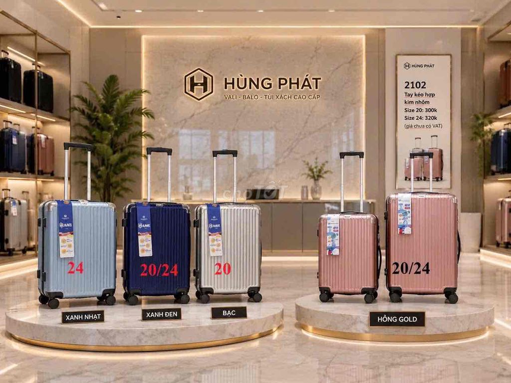 Vali kéo Hùng Phát 2102 Xanh nhạt 24 inch. Mua bán Túi xách tại Thành phố Thủ Đức Tp Hồ Chí Minh được đăng bởi shop bin bo hình 1