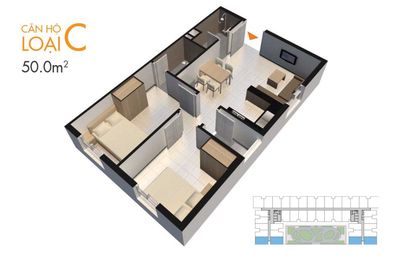 Bán căn hộ 50m2 2PN2WC 1tỷ600 chung cư Firsthome Thạnh Lộc Q12