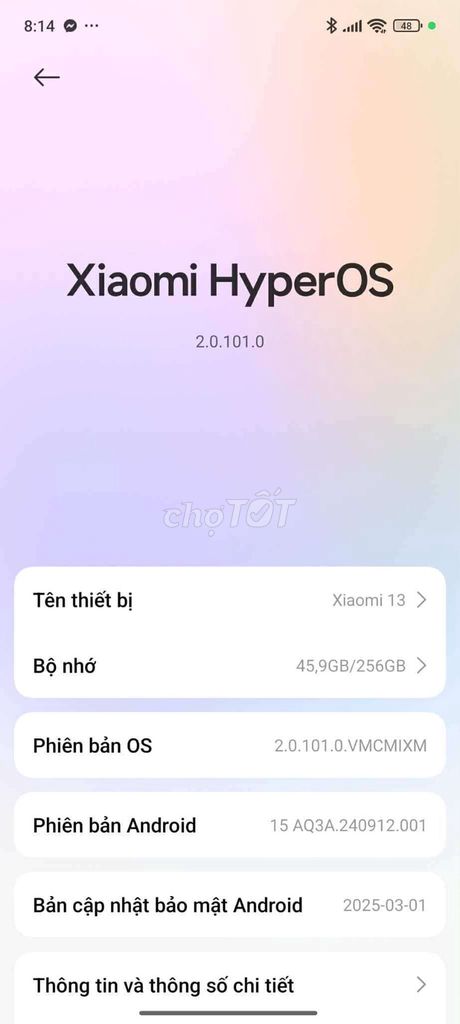 Xiaomi 13 256GB Xanh nhạt 99%. Mua bán Điện thoại tại Thành phố Buôn Ma Thuột Đắk Lắk được đăng bởi Nguyễn Linh hình 1