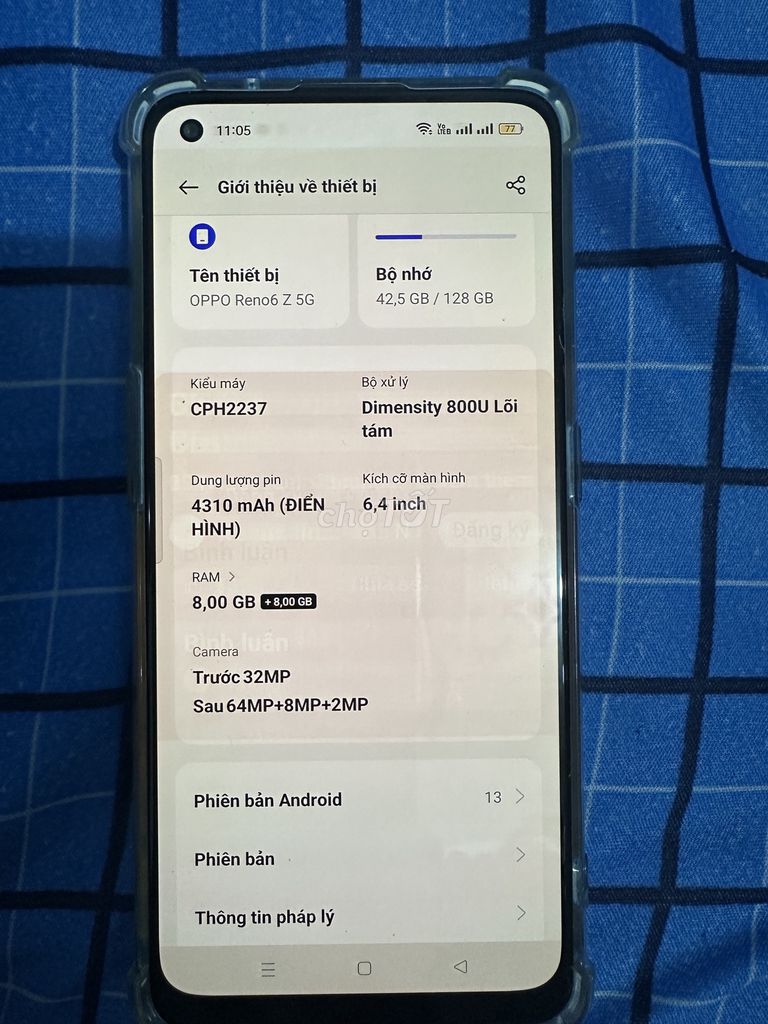 OPPO Reno6 Z 5G 128GB Đa sắc. Mua bán Điện thoại tại Huyện Long Hồ Vĩnh Long được đăng bởi Thế Phạm Văn hình 1