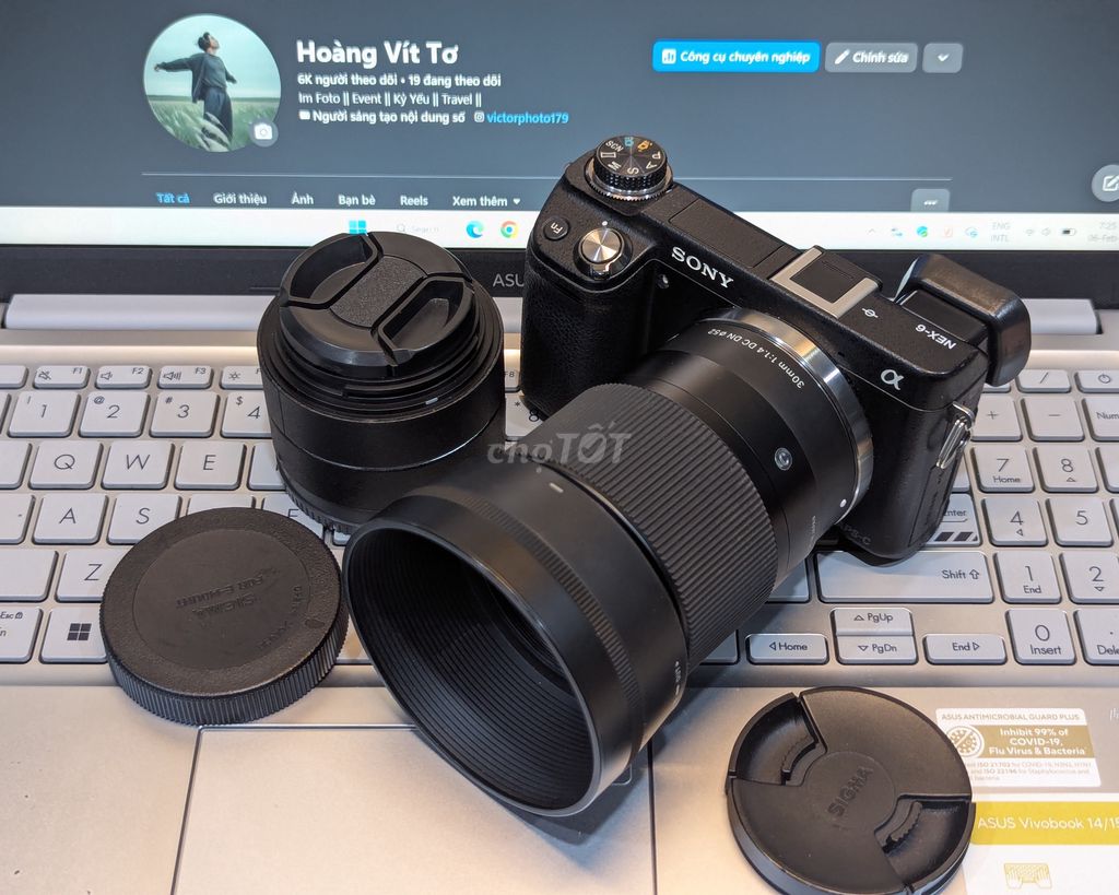 Máy ảnh Sony NEX-6 kèm lens. Mua bán Máy ảnh, Máy quay tại Thành phố Nha Trang Khánh Hòa được đăng bởi Hoàng XT30 hình 1