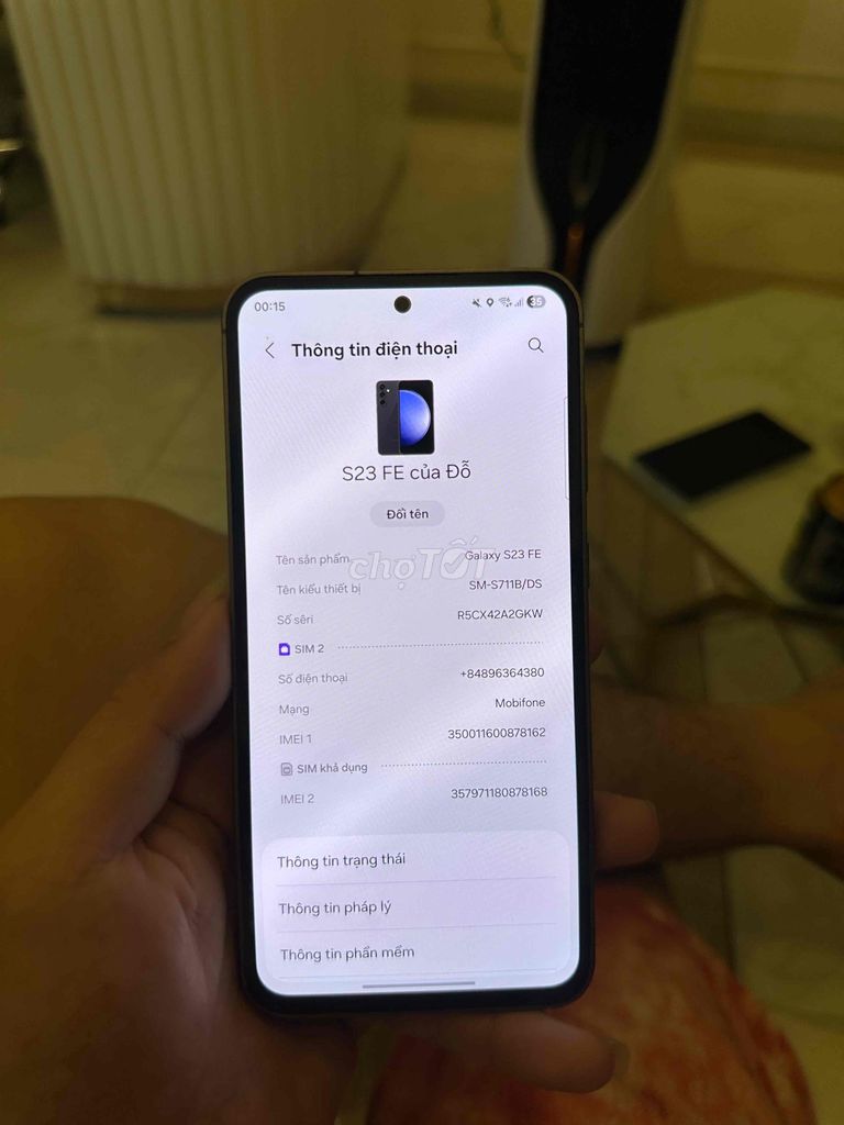 Samsung S23 FE Xám. Mua bán Điện thoại tại Quận Phú Nhuận Tp Hồ Chí Minh được đăng bởi Giang Dau hình 1
