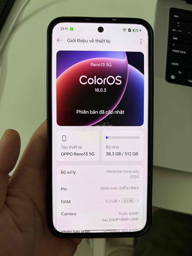 Oppo Reno13 5G 512GB Đen. Mua bán Điện thoại tại Quận Hoàng Mai Hà Nội được đăng bởi huong vu hình 1