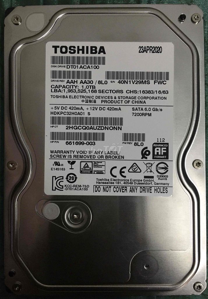 Ổ cứng HDD Toshiba 1TB 3.5