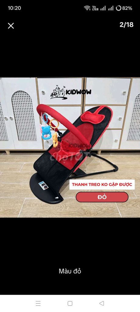 Ghế nhún KIDWOW Đỏ Mới 99%. Mua bán Mẹ và bé tại Huyện Châu Thành Sóc Trăng được đăng bởi hồng nhung hình 1