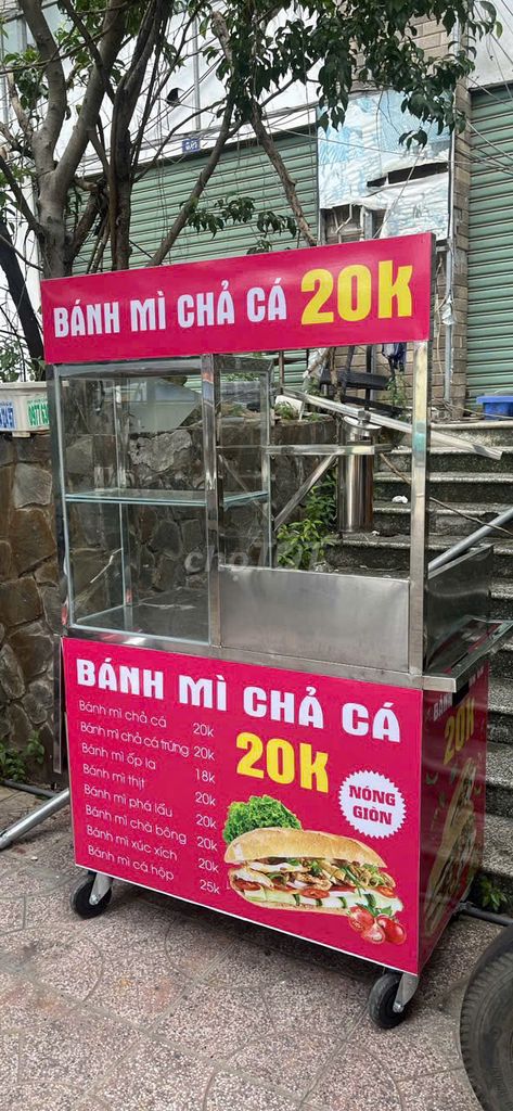 tủ bánh mì chả cả fun bếp gas và bình gas