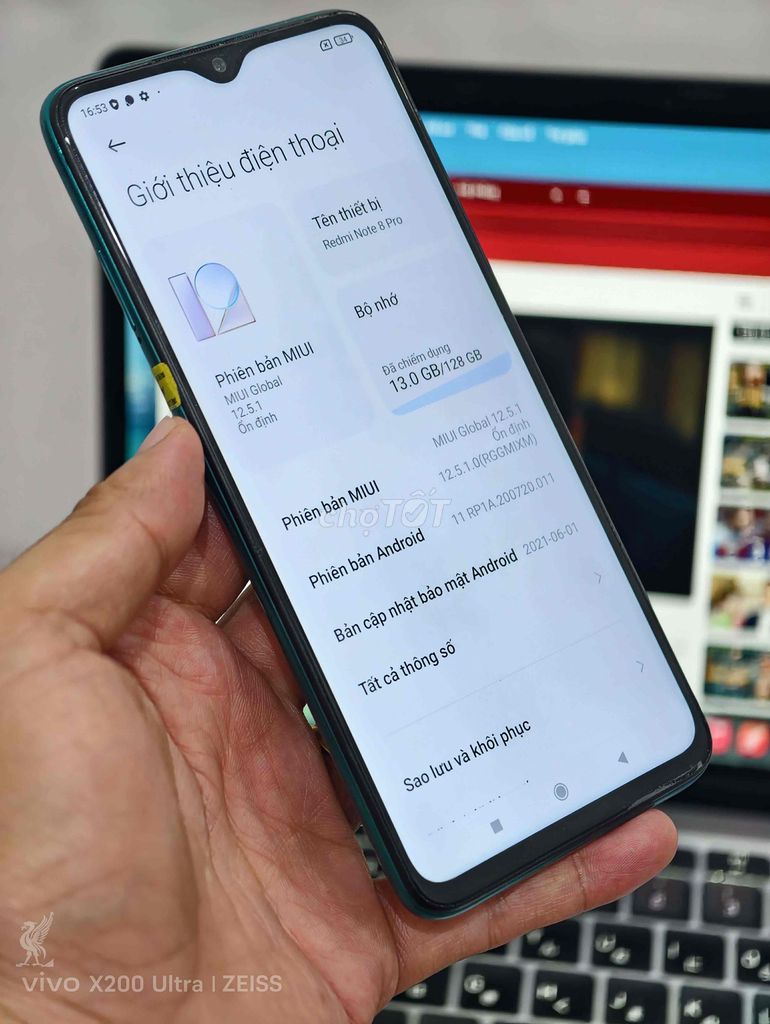 Xiaomi Redmi Note 8 Pro 128GB Xanh. Mua bán Điện thoại tại Quận Cẩm Lệ Đà Nẵng được đăng bởi Mr T hình 1