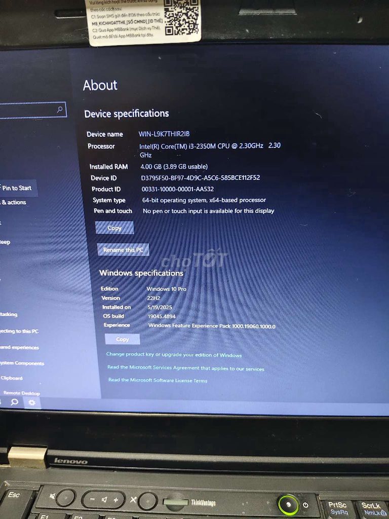 Bán laptop Lenovo t420. Mua bán Laptop tại Thành phố Mỹ Tho Tiền Giang được đăng bởi Trung Tin hình 6