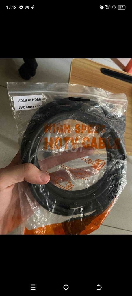 Dây cáp HDMI 3m 60Hz Mới. Mua bán Phụ kiện (Màn hình, Chuột...) tại Quận Tân Bình Tp Hồ Chí Minh được đăng bởi Hào Nhật hình 1
