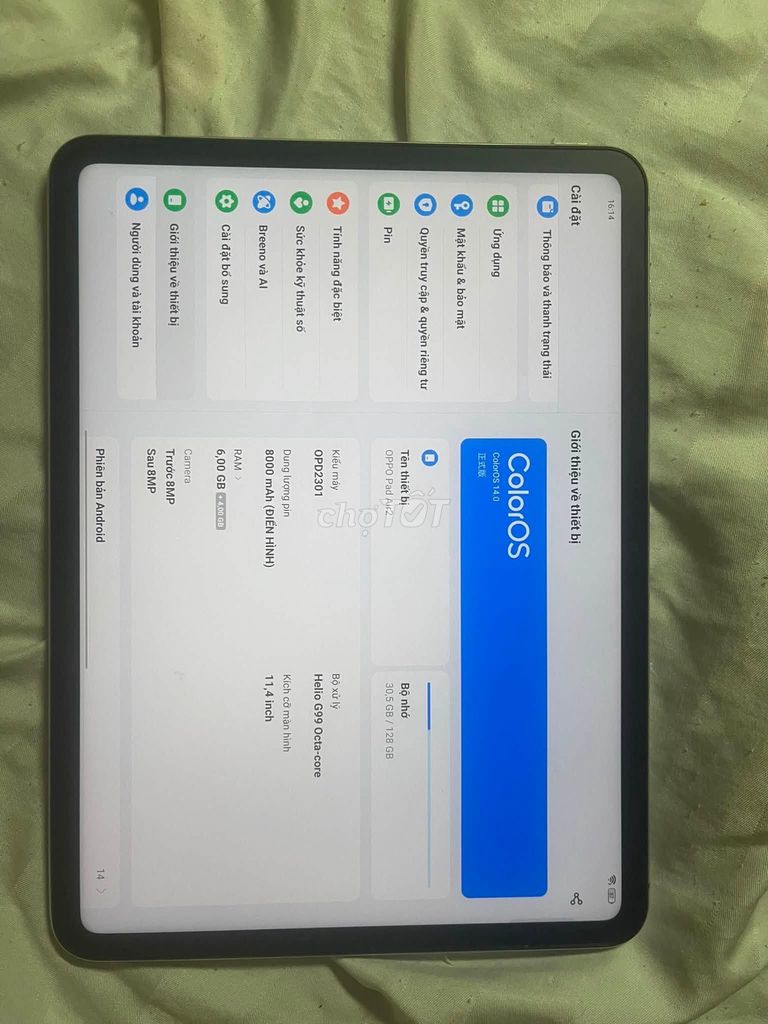 Oppo Pad Air 2 11.4 inch 6GB/128GB Bạc. Mua bán Máy tính bảng tại Quận 10 Tp Hồ Chí Minh được đăng bởi Hội Đồ Điện Tử hình 1