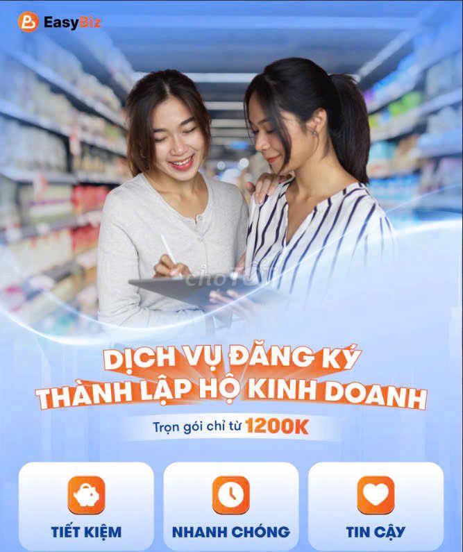 Đăng ký kinh doanh EasyBiz. Dịch vụ tại Thành phố Tân An Long An được đăng bởi CTCP ĐẦU TƯ CÔNG NGHỆ VÀ THƯƠNG MẠI SOFTDREAMS hình 1
