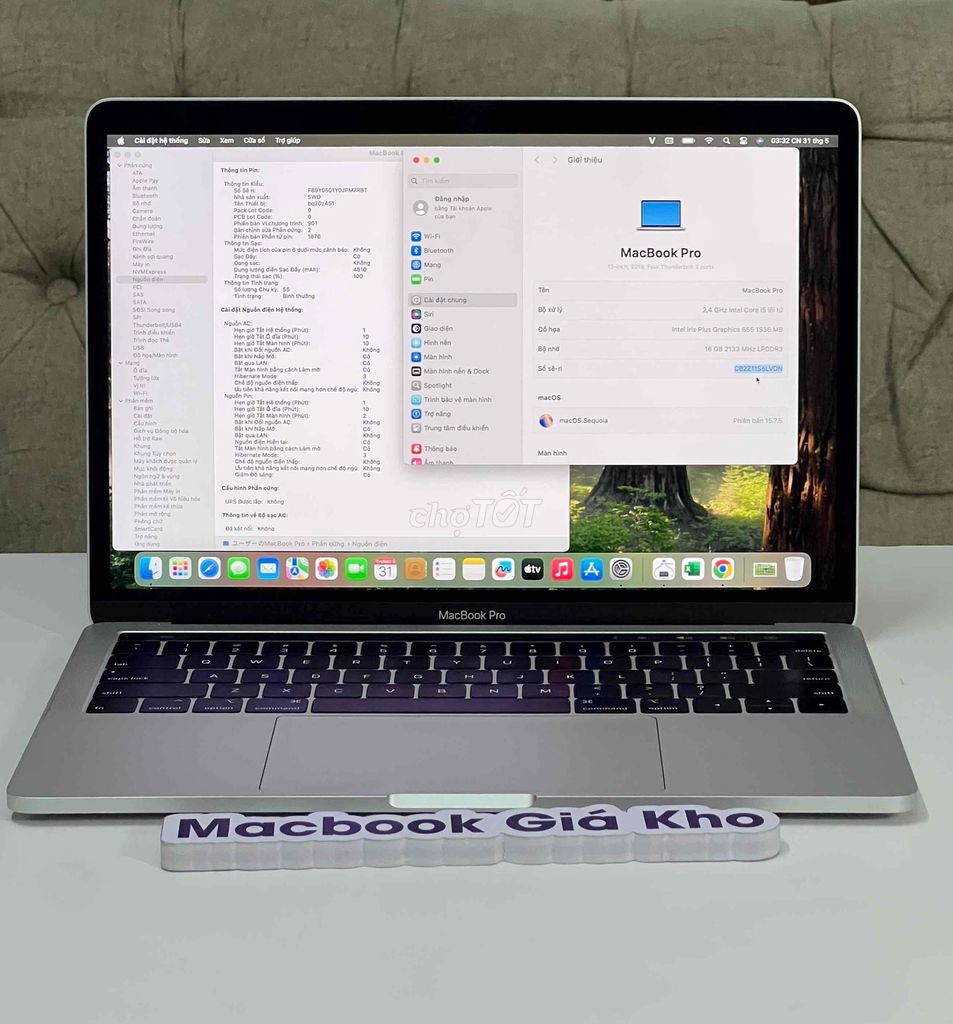 Macbook Pro 2019 i5 16GB/512GB Touhbar. Mua bán Laptop tại Quận Thanh Khê Đà Nẵng được đăng bởi Ngọc Bán Mac hình 1