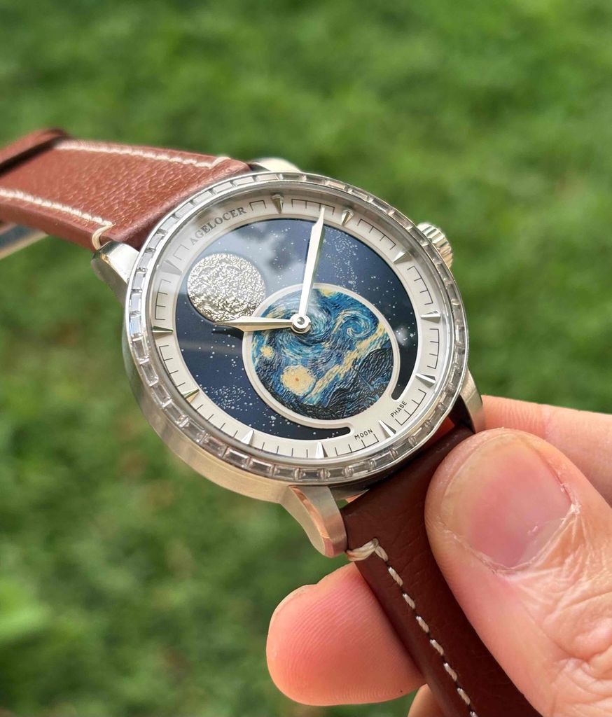 Đồng hồ Agelocer the starry night moonphase. Mua bán Đồng hồ tại Thị xã Sơn Tây Hà Nội được đăng bởi Nguyễn xuân vị hình 1
