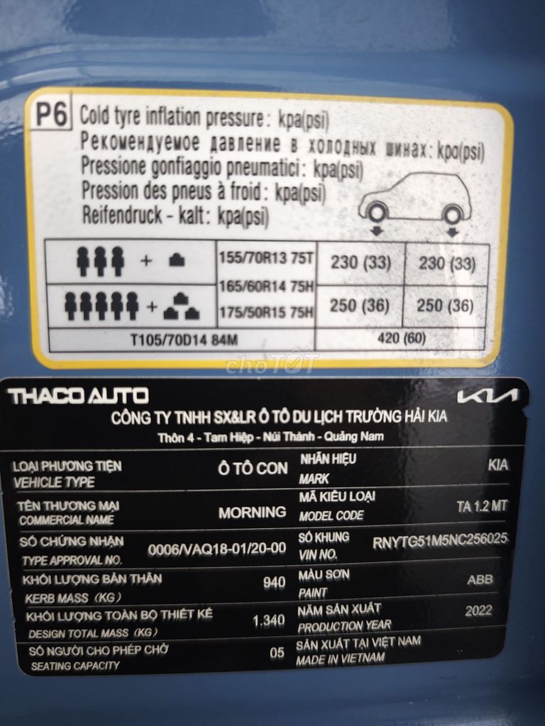 XE GIA ĐÌNH-Kia Morning 2022 1.25 MT - 41 km. Mua bán Ô tô tại Thành phố Thủ Dầu Một Bình Dương được đăng bởi A cao hình 2