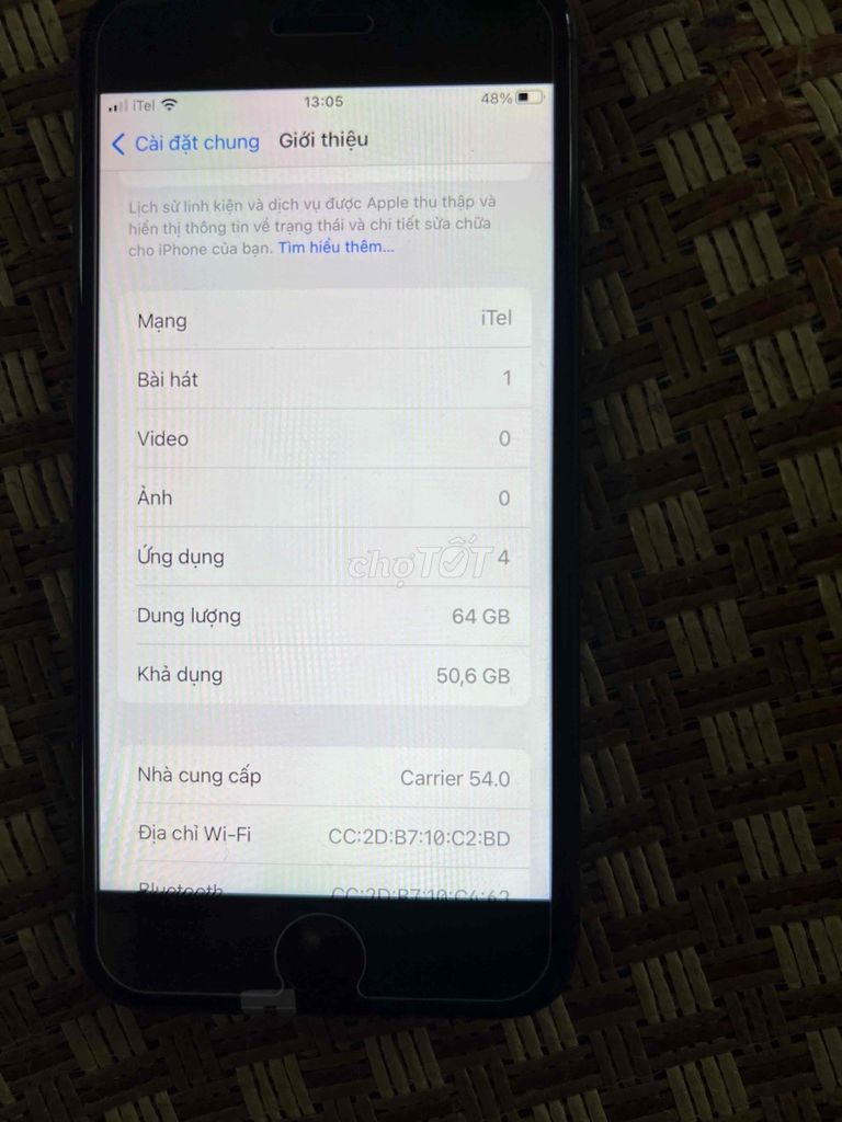 Apple iPhone 8 64GB Đen 78% Vân tay đầy đủ. Mua bán Điện thoại tại Huyện Trảng Bom Đồng Nai được đăng bởi cường hình 1