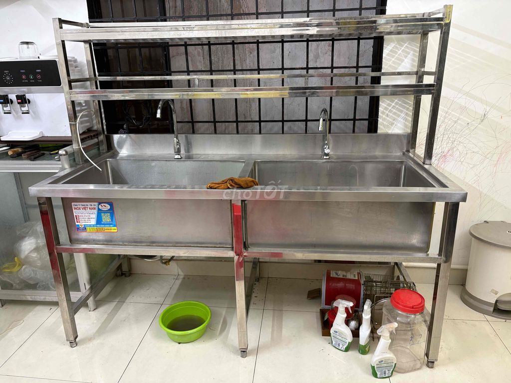 Bồn rửa bát Inox CR-49 2 hộc có kệ. Mua bán Thiết bị vệ sinh, nhà tắm tại Quận Bình Thạnh Tp Hồ Chí Minh được đăng bởi Minh Nguyễn Văn hình 1