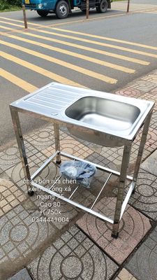 Bồn rửa chén Inox 78cm Cao 80. Mua bán Thiết bị vệ sinh, nhà tắm tại Huyện Đất Đỏ Bà Rịa - Vũng Tàu được đăng bởi Nguyen Huy Mạnh
