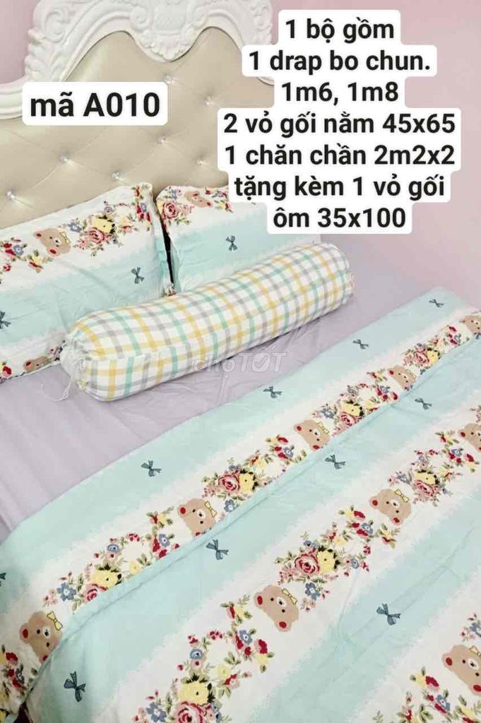 sale full bộ chăn ga gối cotton hàng nhập khẩu