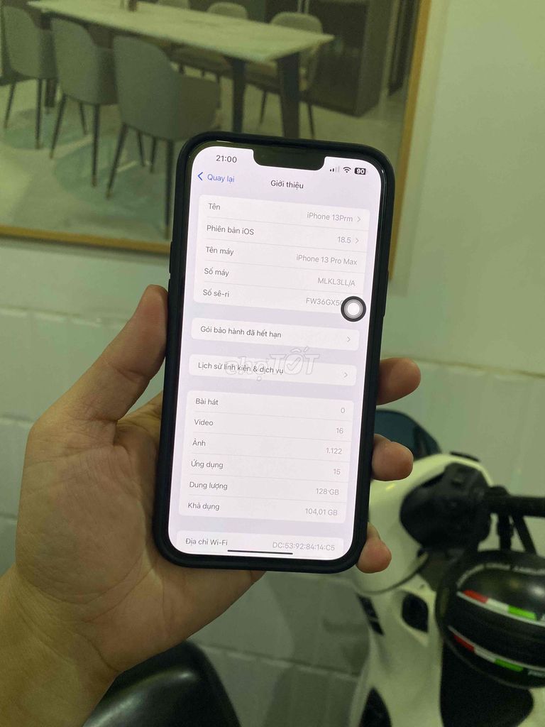 iPhone 13 Pro Max 128GB Xám Đẹp nguyên zin. Mua bán Điện thoại tại Quận Tân Bình Tp Hồ Chí Minh được đăng bởi Soda T hình 3