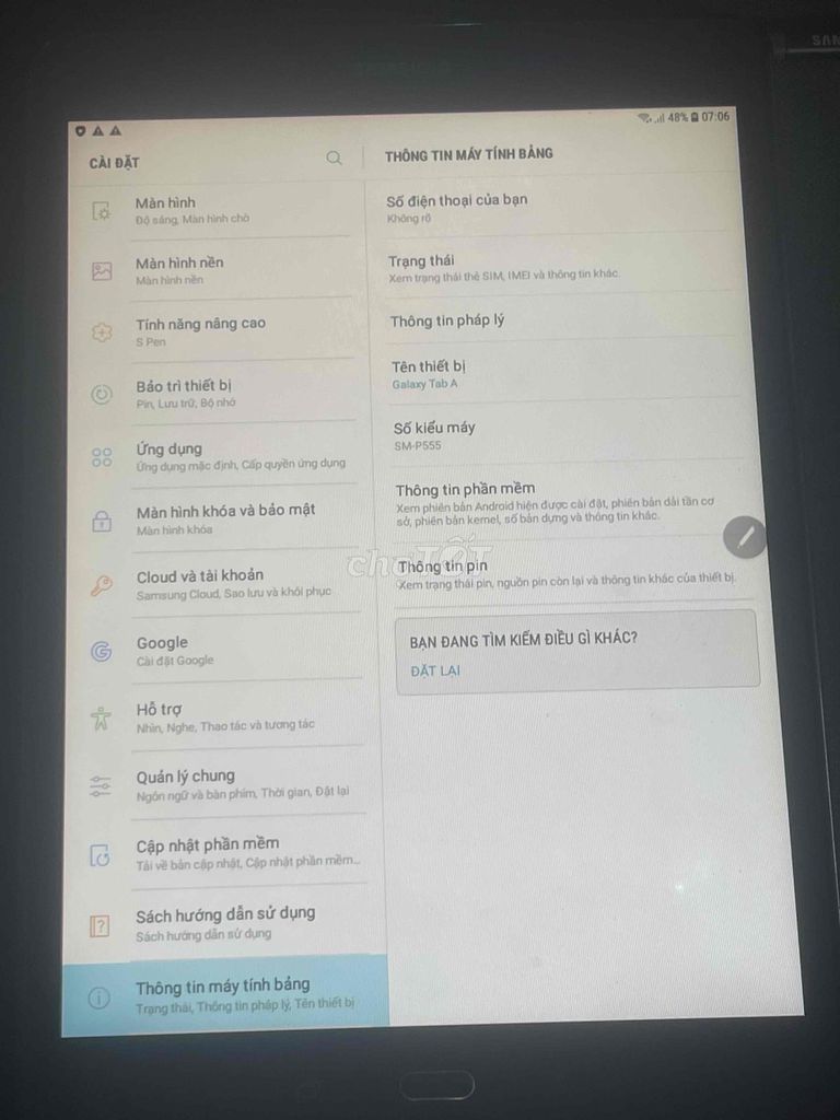 Samsung Galaxy Tab A Đen. Mua bán Máy tính bảng tại Quận 8 Tp Hồ Chí Minh được đăng bởi ngothanhdieungo hình 1