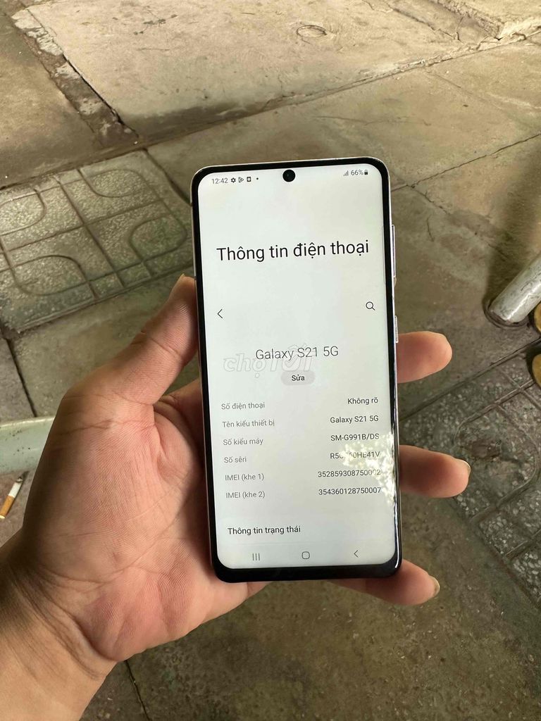 Samsung Galaxy S21 5G 128GB Bạc. Mua bán Điện thoại tại Thành phố Vị Thanh Hậu Giang được đăng bởi Hau mobile hình 1
