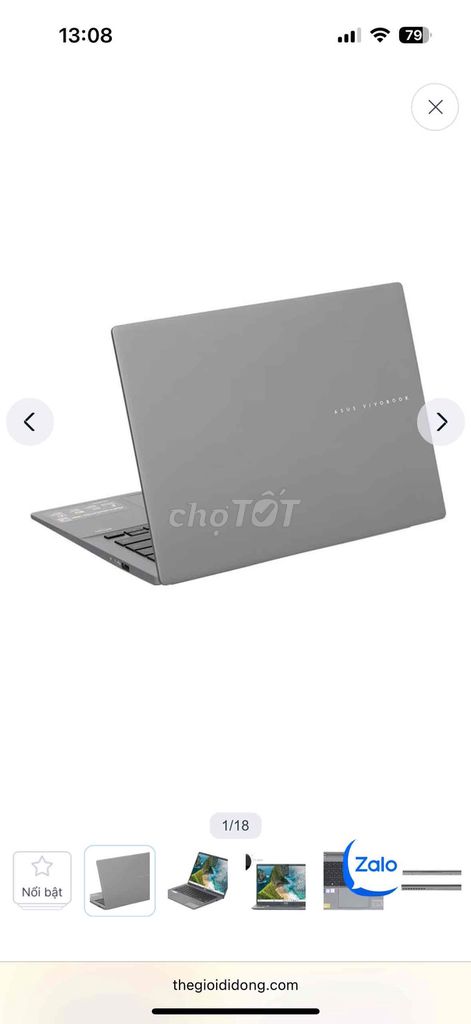 Asus Vivobook S14 Xám Mới 99.999%. Mua bán Laptop tại Quận Gò Vấp Tp Hồ Chí Minh được đăng bởi Nguyễn Minh Tâm hình 1