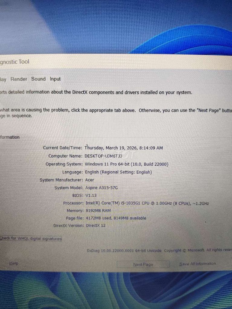 Acer Aspire A315-57G i5-1035G1 8GB/512GB. Mua bán Laptop tại Quận Gò Vấp Tp Hồ Chí Minh được đăng bởi Pham Van Hung hình 1