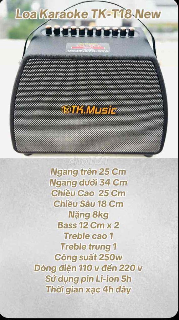 Loa TK.Music TK-T18 New. Mua bán Tivi, Âm thanh tại Thành phố Thủ Đức Tp Hồ Chí Minh được đăng bởi Khoa hình 1