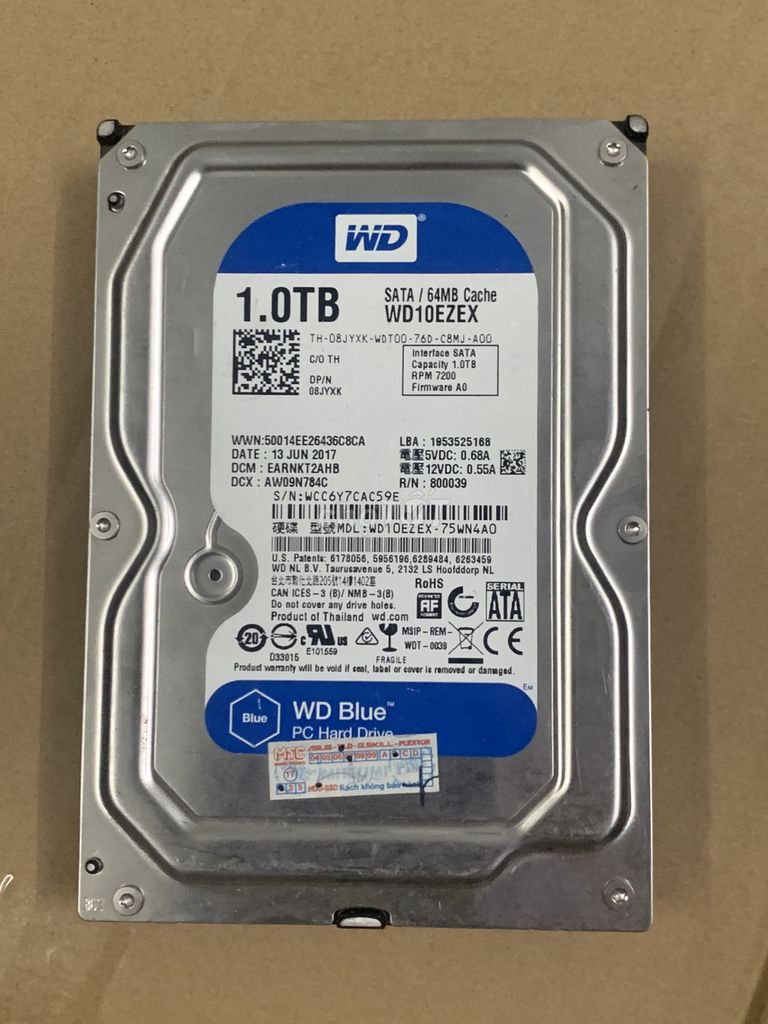 Ổ cứng HDD Western Blue 1 TB .Ổ 3.5 cho Camera ,PC. Mua bán Linh kiện (RAM, Card...) tại Thành phố Thủ Đức Tp Hồ Chí Minh được đăng bởi KennyK hình 1