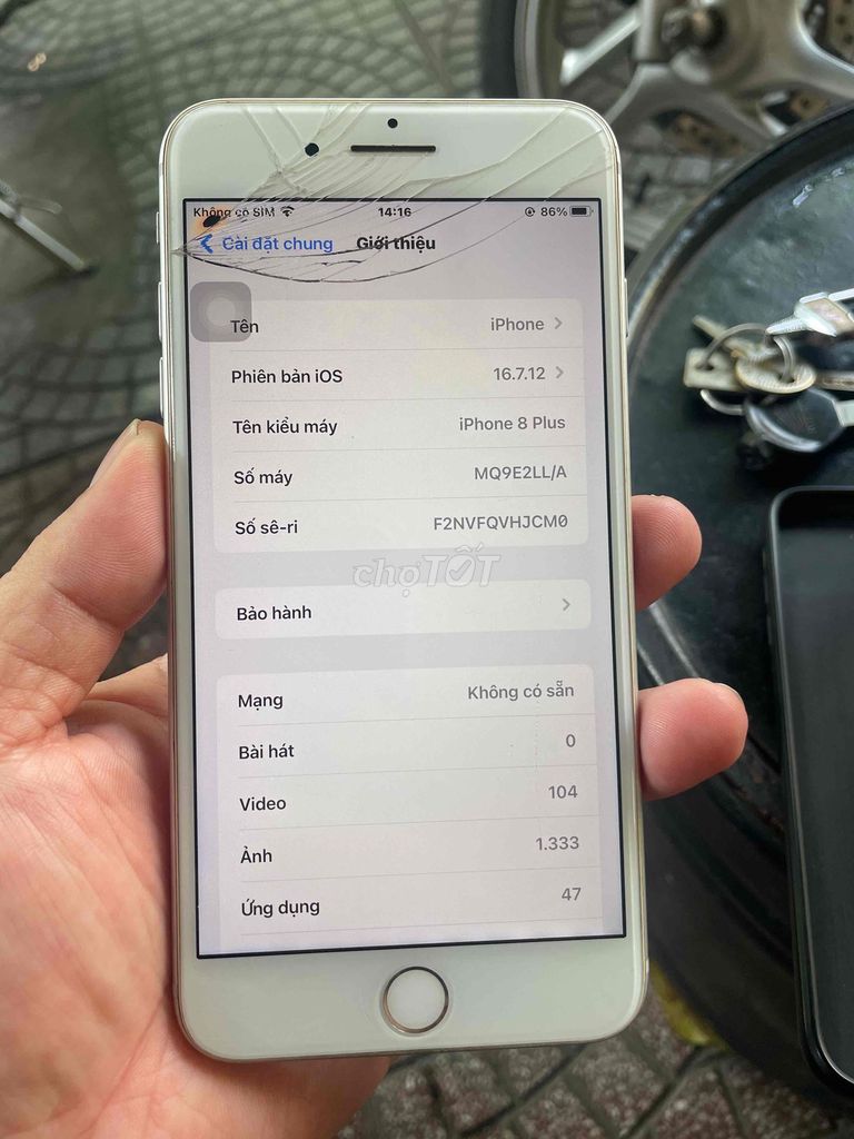iPhone 8 Plus Trắng Vỡ nhẹ màn hình. Mua bán Điện thoại tại Quận Thanh Khê Đà Nẵng được đăng bởi Lê Dũng hình 1