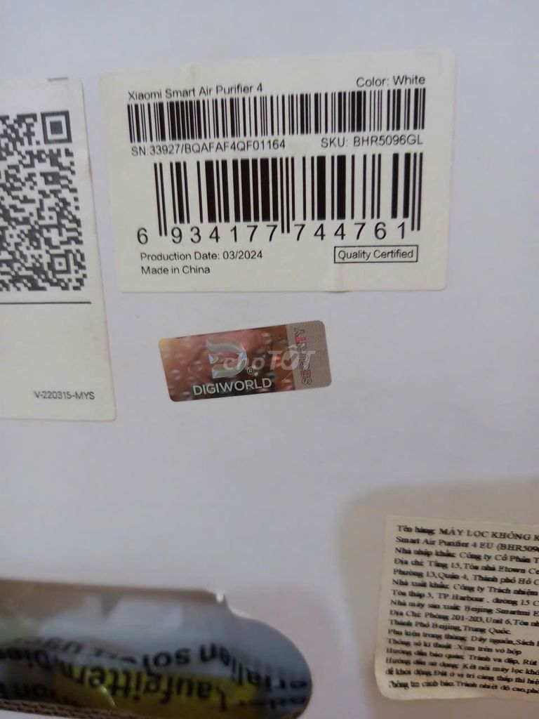 Máy lọc không khí Xiaomi Air Purifier 4. Mua bán Máy lạnh, điều hoà tại Quận Gò Vấp Tp Hồ Chí Minh được đăng bởi Thư hình 1