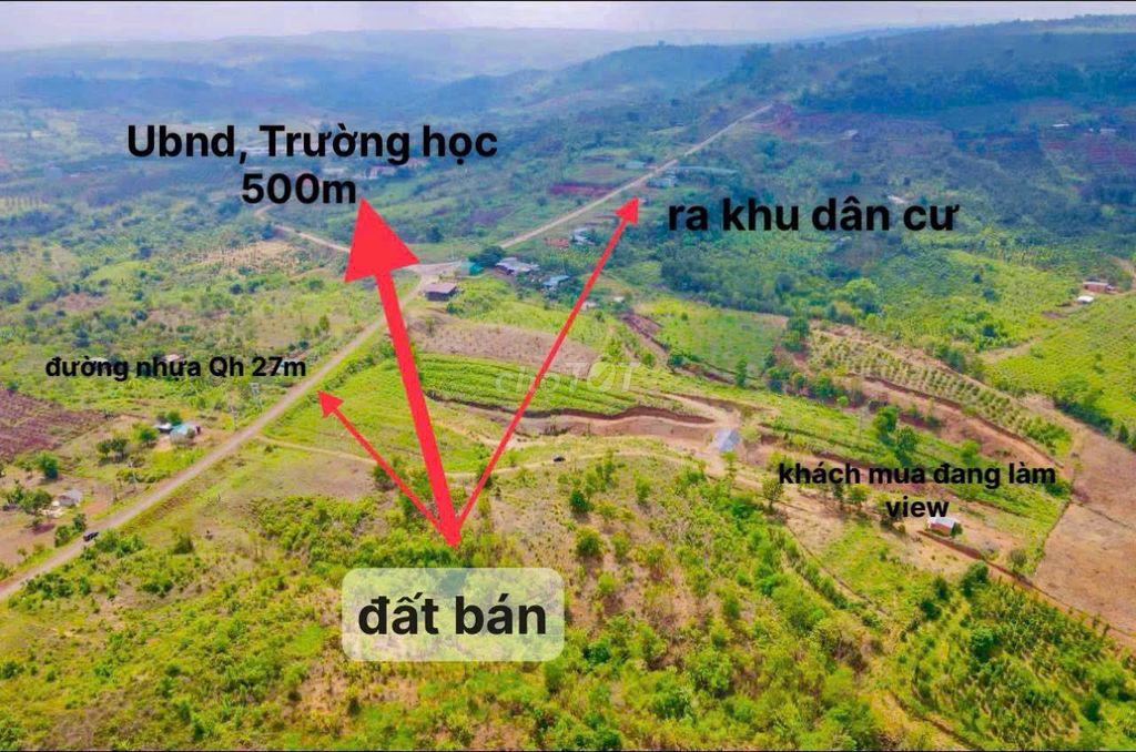 89tr bán luôn lô đất 600m2 view núi đồi bạt ngàn tại KrongBuk - ĐăkLăk