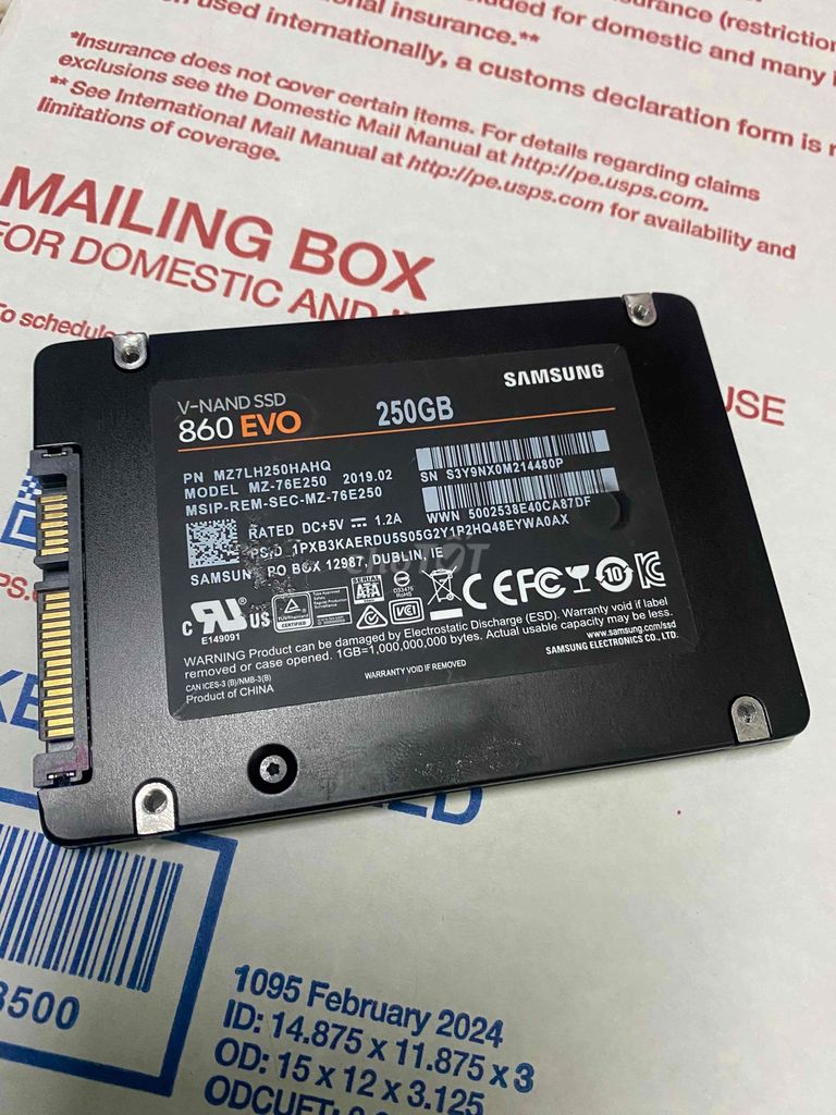 Samsung SSD 250G Evo 860 zin chuẩn usa Good W10