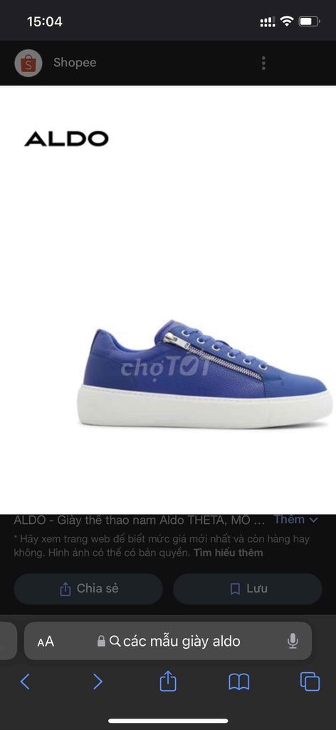 Cần bán đôi giày Aldo màu xanh size 44