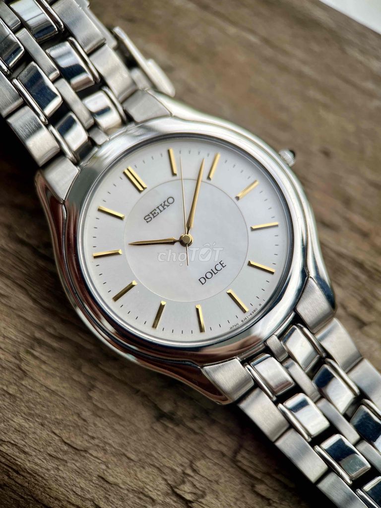 đồng hồ Seiko Dolce full thép form dáng siêu mỏng