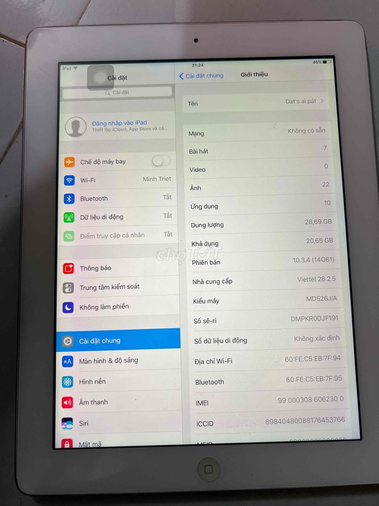 Apple iPad 4 32GB Bạc. Mua bán Máy tính bảng tại Huyện Hóc Môn Tp Hồ Chí Minh được đăng bởi Phạm Tuân hình 1