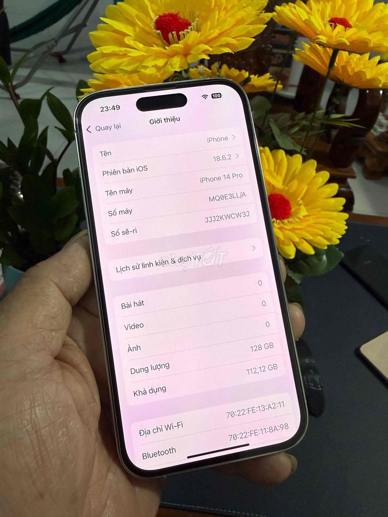 iPhone 14 Pro 128GB Trắng Mỹ. Mua bán Điện thoại tại Thành phố Biên Hòa Đồng Nai được đăng bởi thanh hình 1