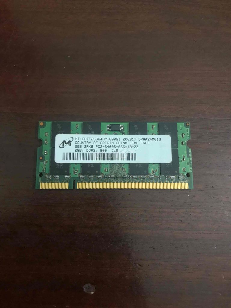 RAM Laptop DDR2 2GB 800MHz Đã sử dụng. Mua bán Linh kiện (RAM, Card...) tại Thành phố Sầm Sơn Thanh Hóa được đăng bởi Mishel hình 1