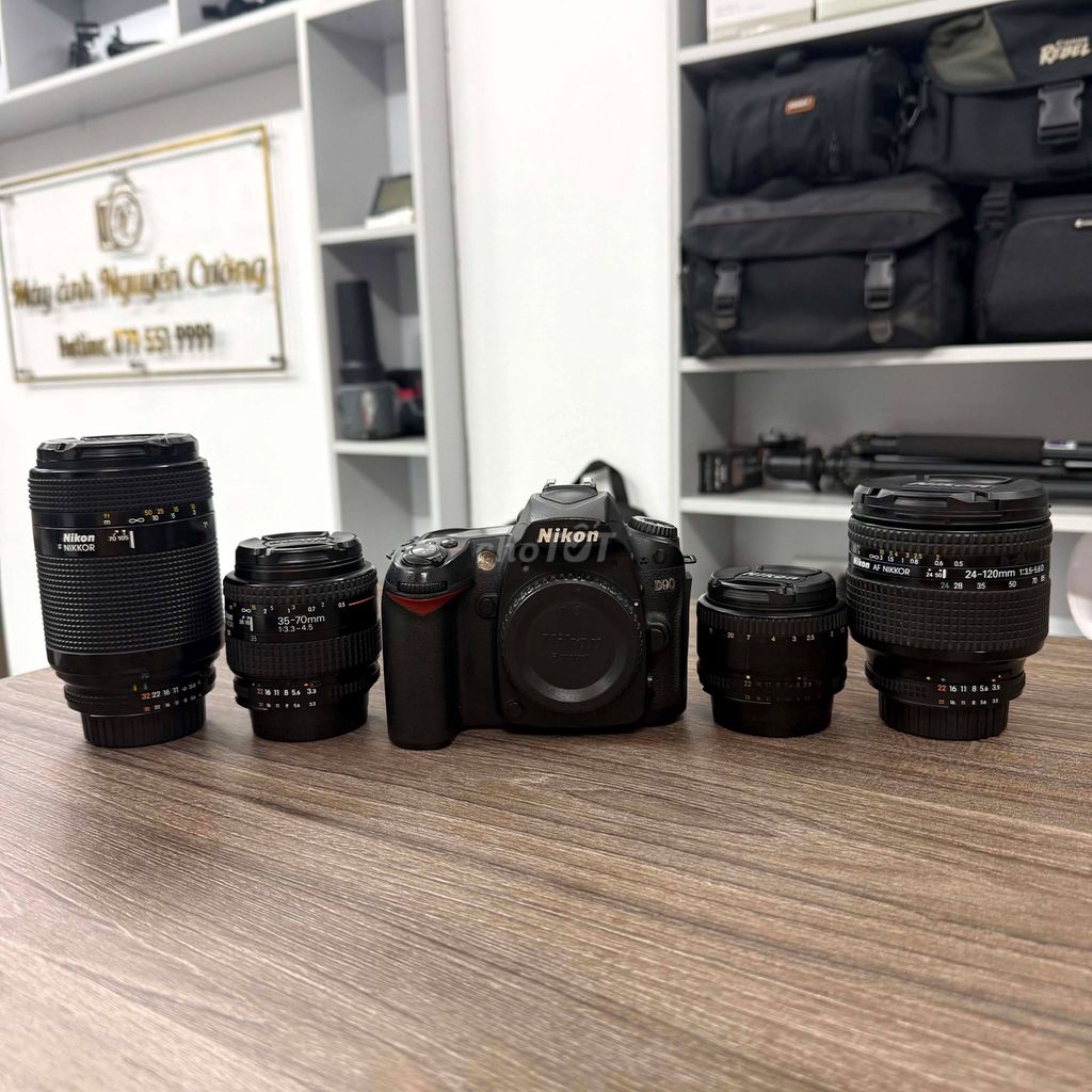 Nikon D90 & 24-120D & 50 F1.8D & 35-70D & 70-210D. Mua bán Máy ảnh, Máy quay tại Quận Thanh Xuân Hà Nội được đăng bởi Nguyễn Cường Camera hình 1