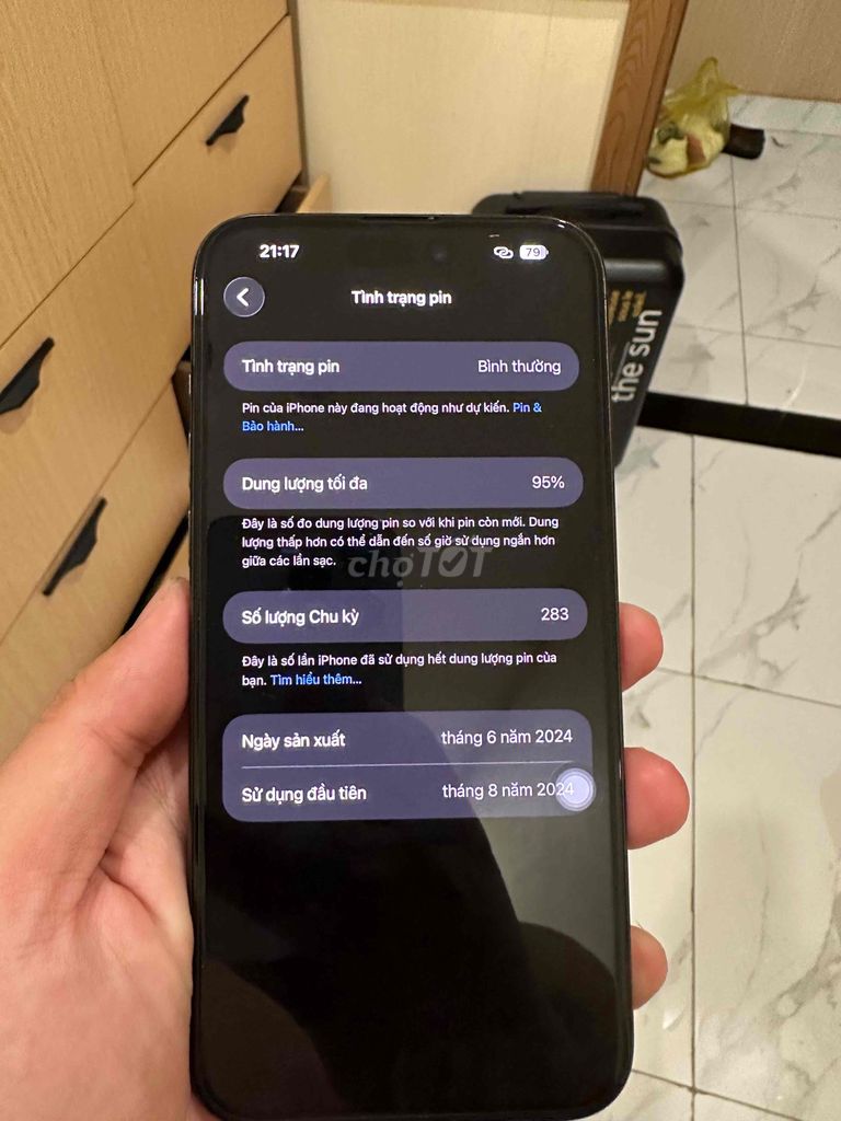 Apple iPhone 15 Pro Max 256GB Đen nhám 95%. Mua bán Điện thoại tại Thành phố Thủ Đức Tp Hồ Chí Minh được đăng bởi Tuấn Nguyễn hình 1