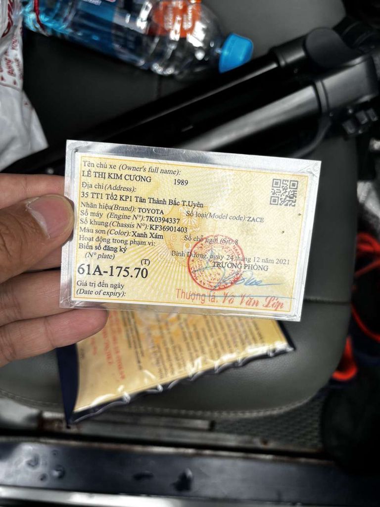 Xe Toyota Zace G 2000 GL 2000 - 200000 km. Mua bán Ô tô tại Thành phố Thuận An Bình Dương được đăng bởi Anz hình 5