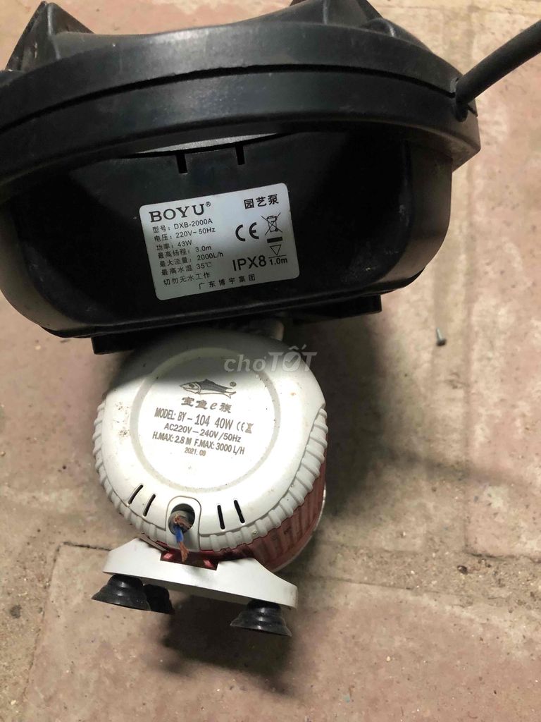 Bơm hồ cá BOYU DXB-2000A Đã qua sử dụng. Mua bán Phụ kiện, Thức ăn, Dịch vụ tại Thành phố Bà Rịa Bà Rịa - Vũng Tàu được đăng bởi Vĩnh Tâm hình 1